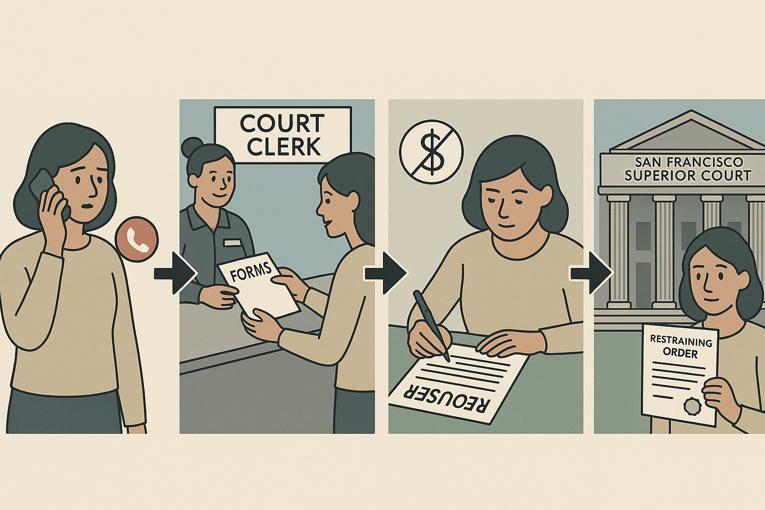How to Obtain a Fee-Waived Domestic-Violence Restraining Order Same Day at San Francisco Superior Court