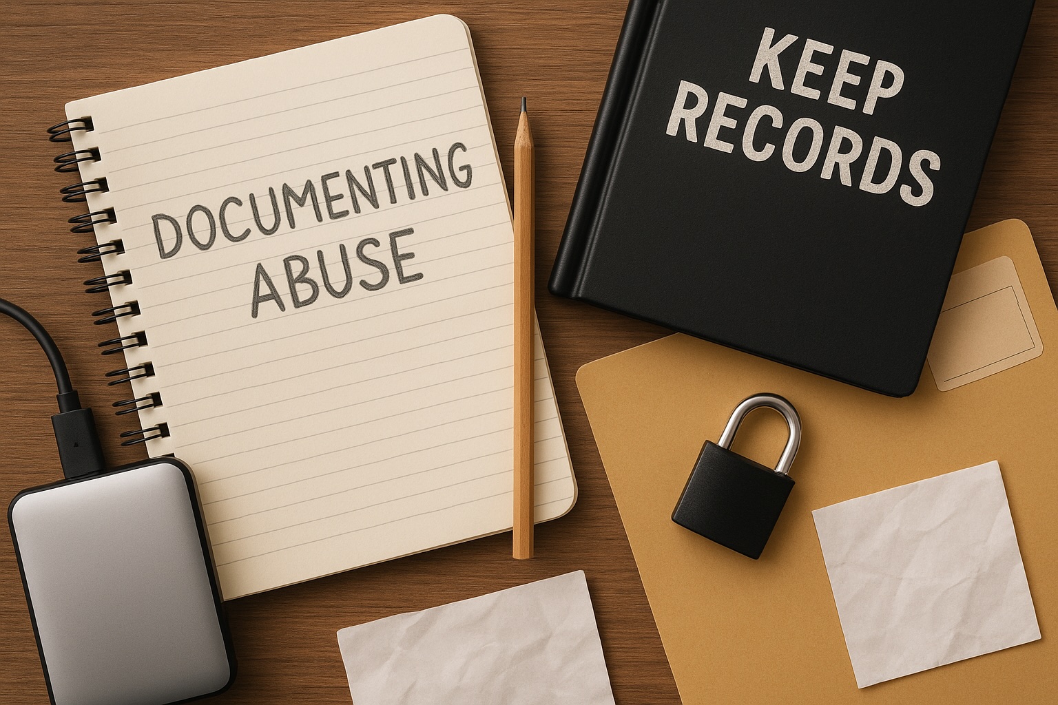 Documenting Abuse: How to Keep Records Safely for Potential Legal Action