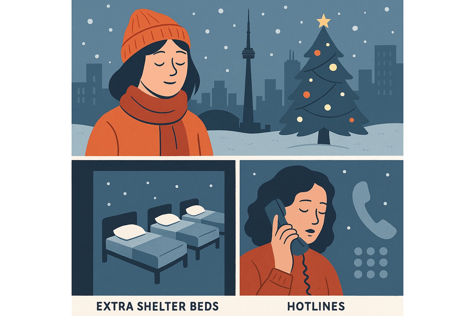 Staying Safe During the Holidays: Extra Shelter Beds & Hotlines in Toronto (Winter 2025)