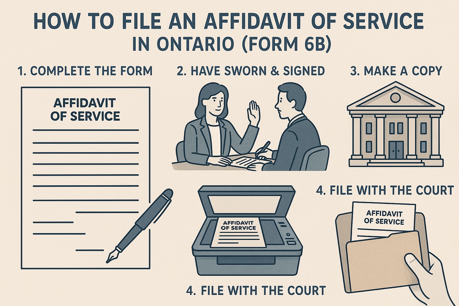 How to File an Affidavit of Service in Ontario (Form 6B)