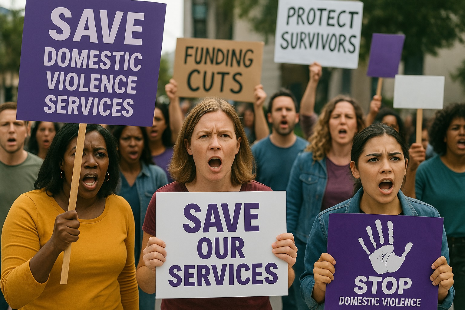 California Advocates Rally to Save Domestic Violence Services Amid Funding Cuts
